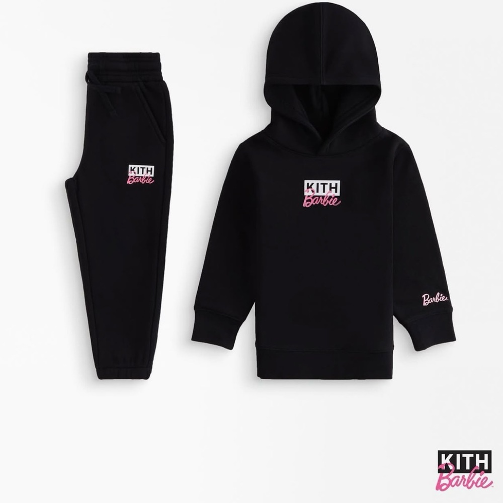 Kith Barbie Black Hoodie and Pants Set